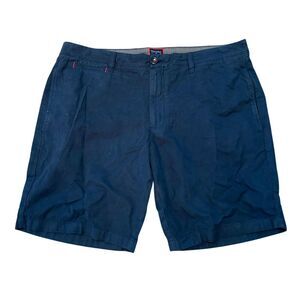 Untuckit Men's Shorts Size 38 Navy Blue‎ 100% Pima Cotton Casual Bermuda